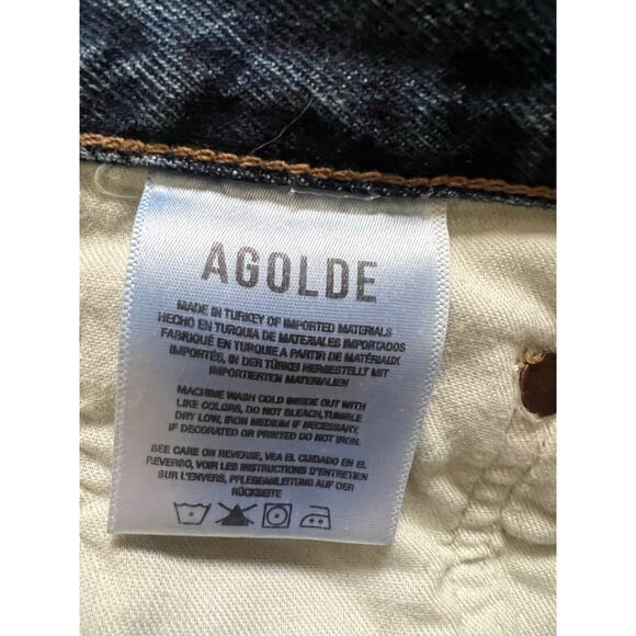 AGOLDE Fran High Rise Straight Leg Denim Jeans Womens Button Fly Sz 25 - Picture 9 of 11
